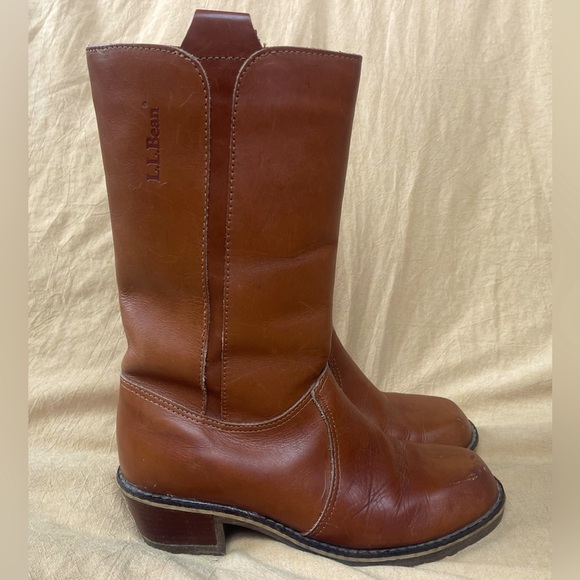 Vintage LL Bean X Blondo shearling lined mid calf leather campus boots - Picture 2 of 11